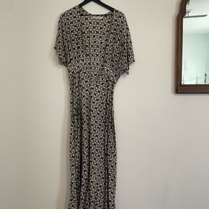 Christy Dawn Black and White Floral Maxi Dress